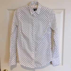 J. Crew lightweight polka dot button-down
